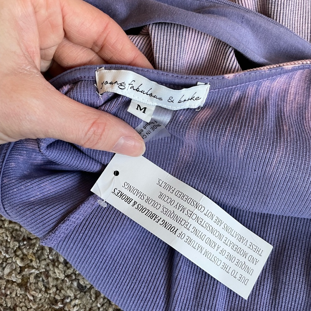 NWT Young Fabulous & Broke purple dress - Picture 7 of 7